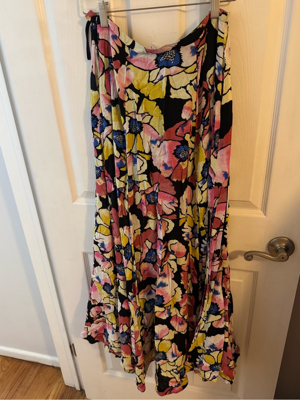 Free People Black Floral-Accent Skirt